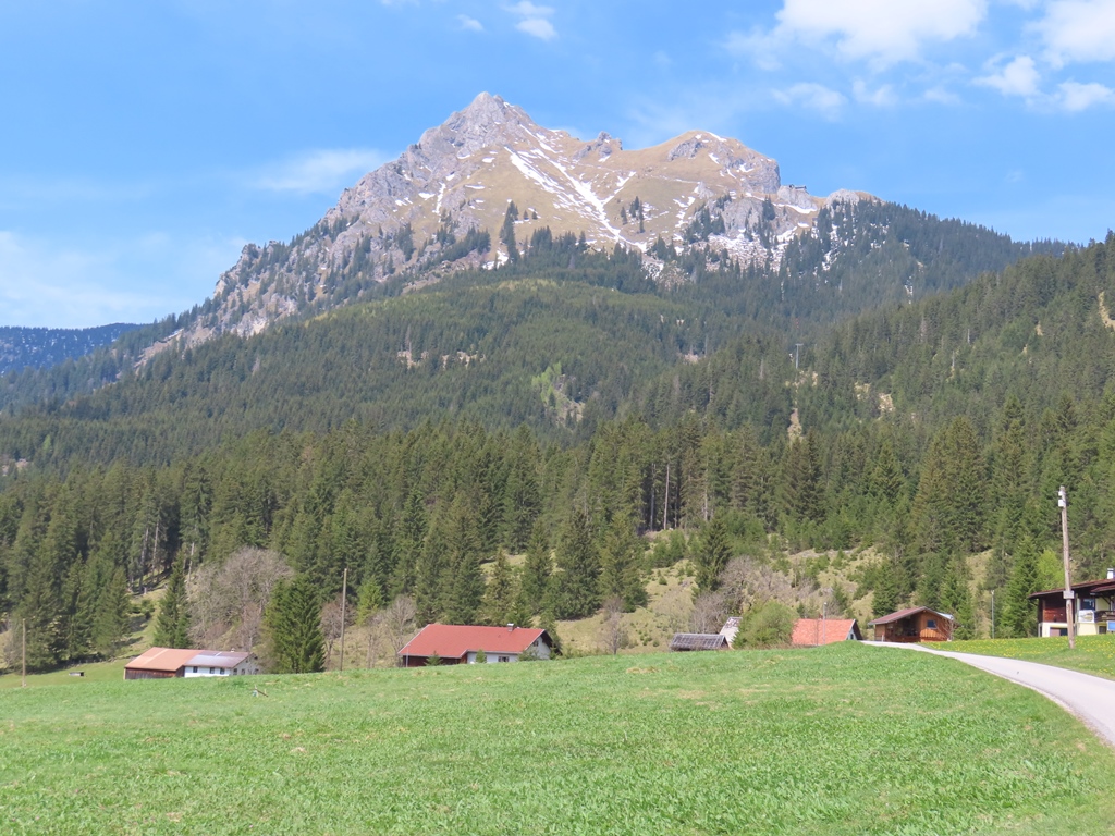 Aggenstein von Grän aus, also von Süden