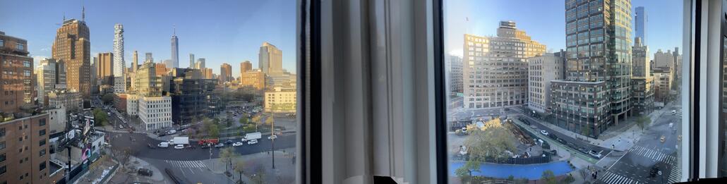 Blick aus unserem Eckzimmer