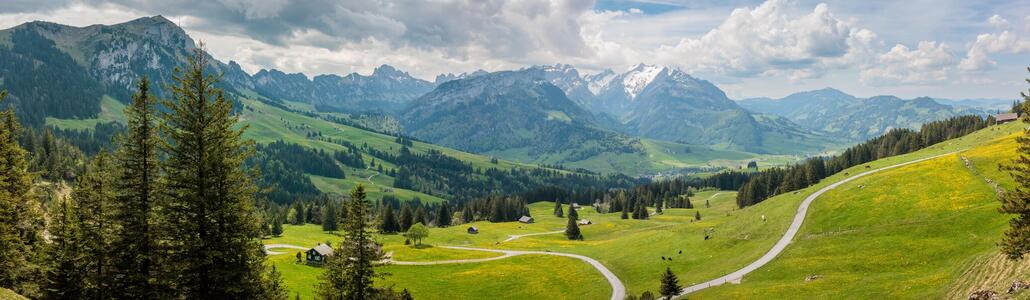 Nun geht es zum Fänerenspitz, tolles Panorama.