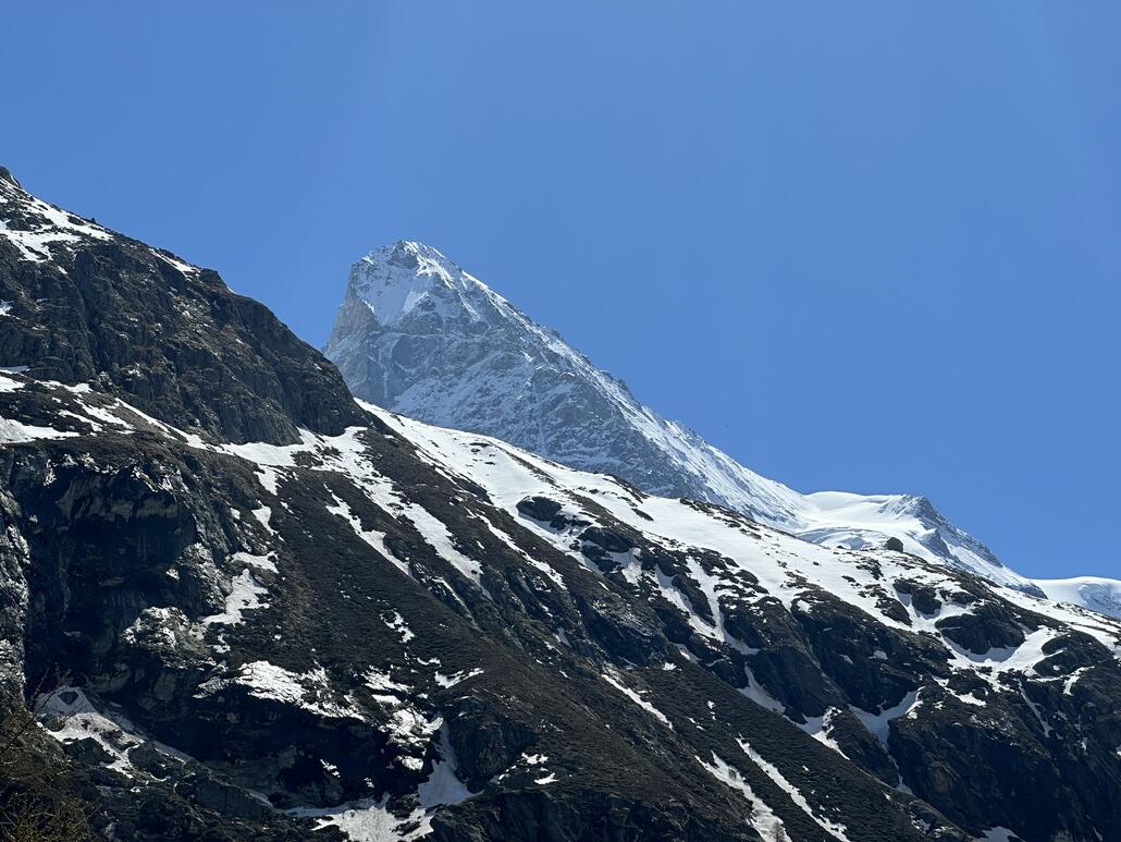 und die Dent Blanche kommt zum Vorschein