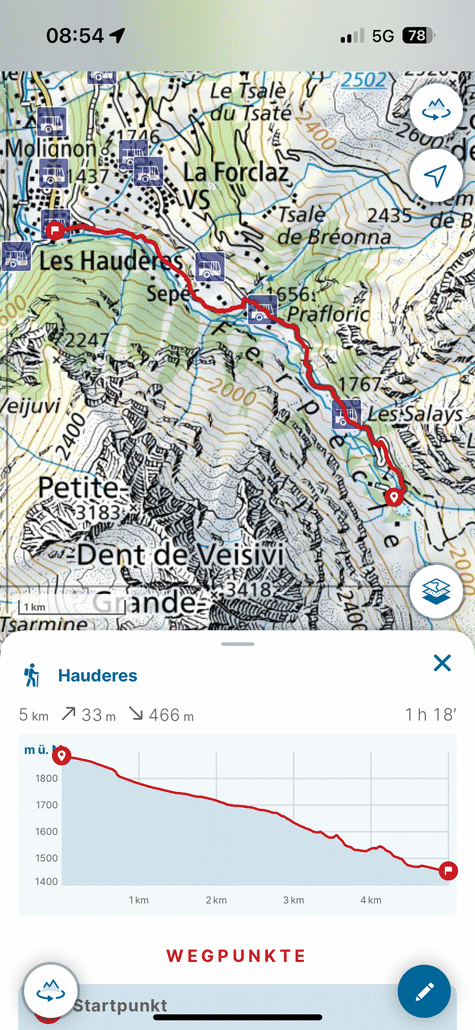 Zweiter Teil runter nach Hauderes