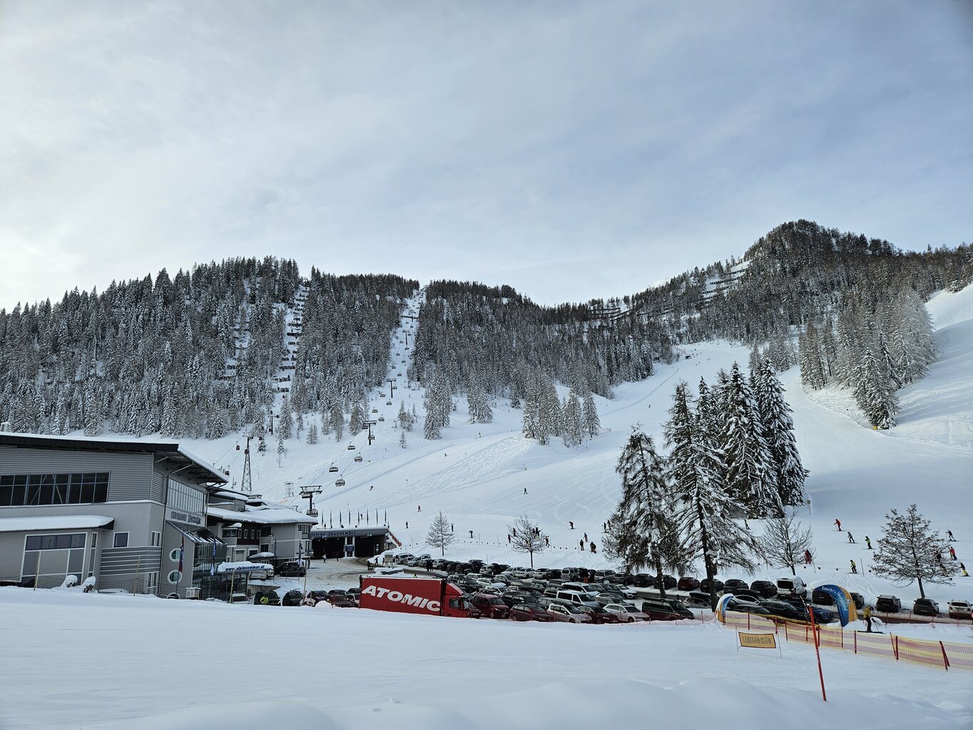 Zuerst zwei Fahrten an der Gondel Schwarzwand.