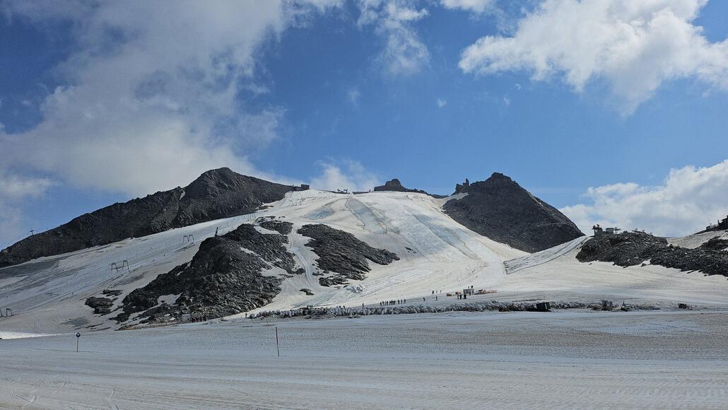 Gefrorene Wand von unten