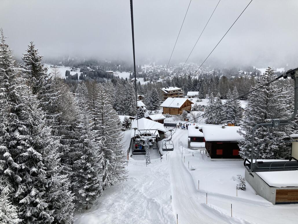 Blick zurück im Winter