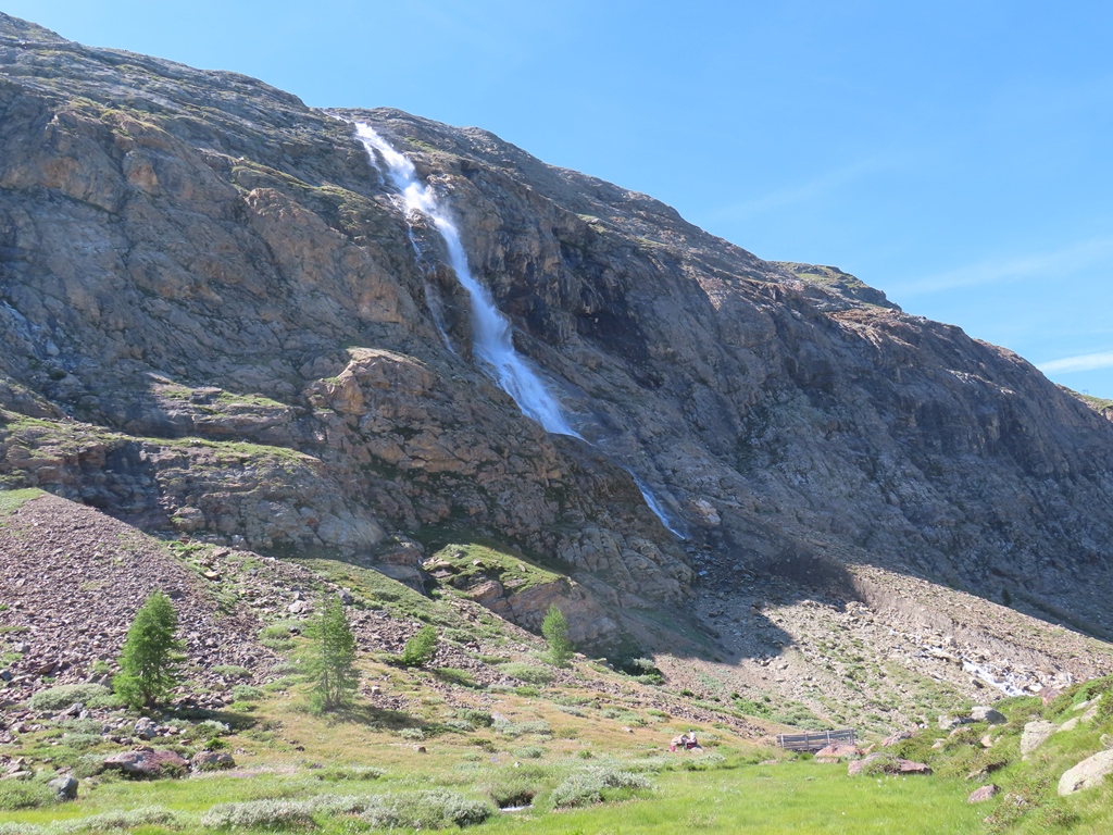 Wasserfall "Zufall". Die Zufallhütte und die Zufallspitze verdanken diesem Wasserfall ihren Namen.