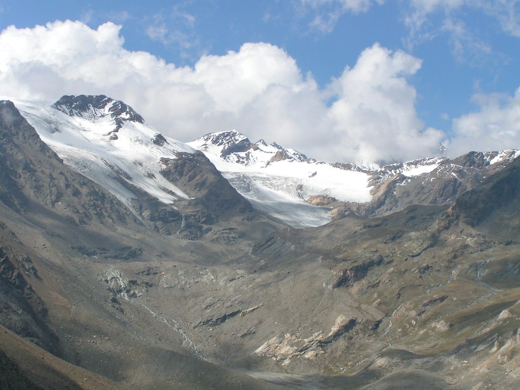 Langenferner 2005 (Die Königsspitze war damals in Wolken eingehüllt)