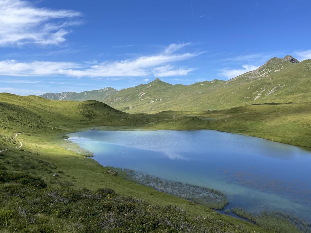8.JPG (476.6 KiB) 1688 mal betrachtet Grünsee, 2110m.ü.M. Beim See ist der Durannapass, welcher das Schanfigg mit dem Prättigau verbindet.