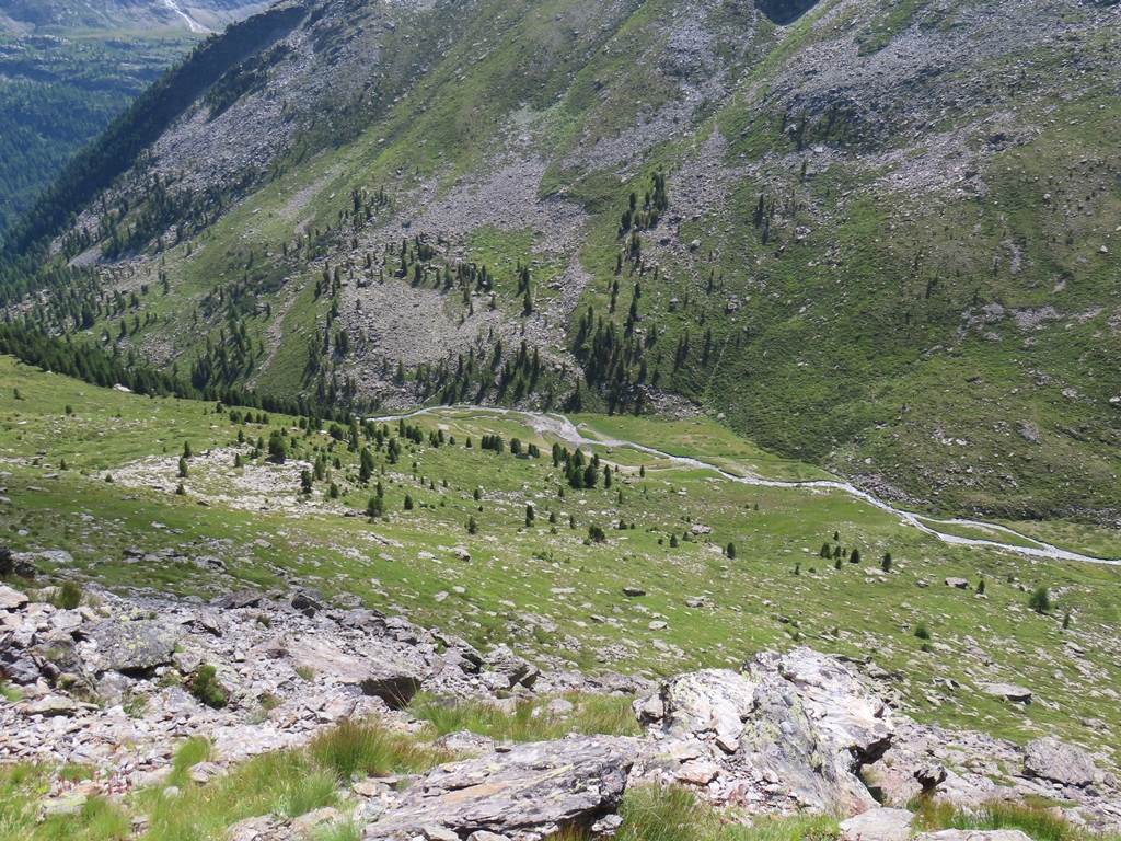 Blick hinab ins vordere Pedertal