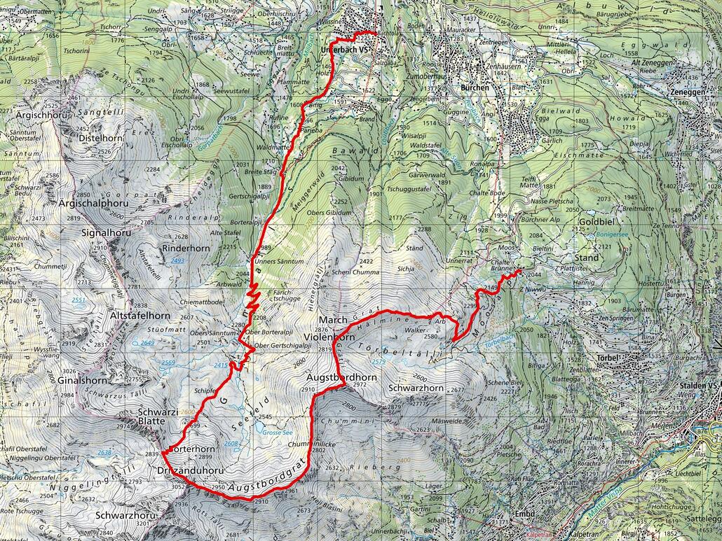 Kartenquelle: Swisstopo