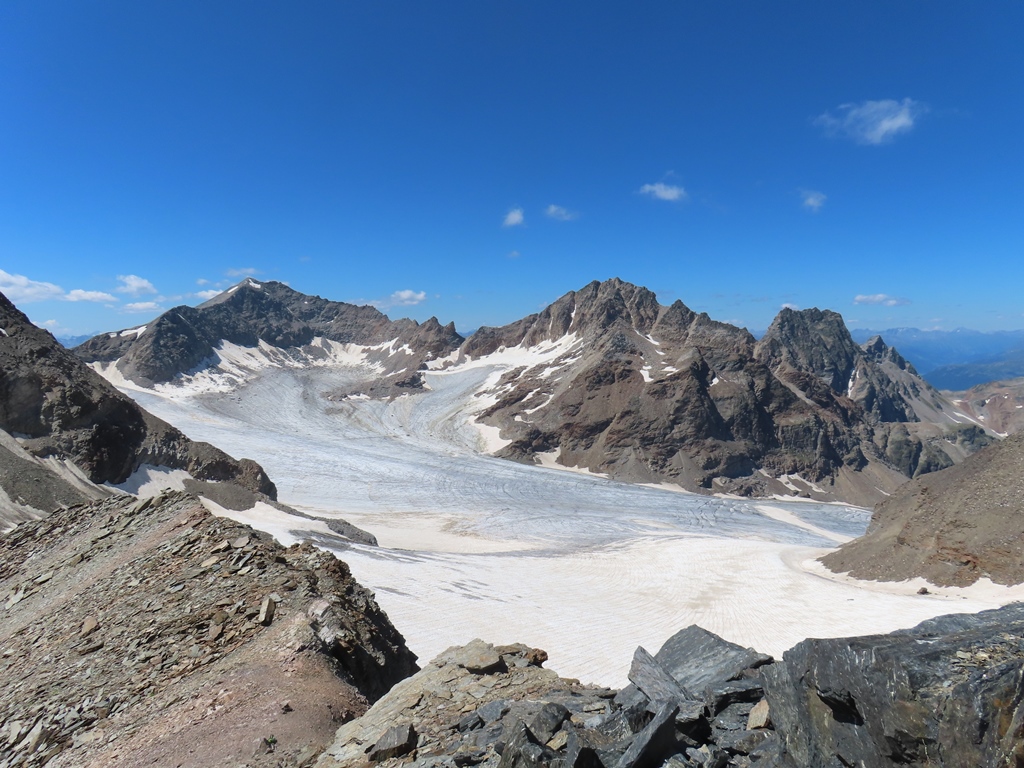 Blick auf den Laaser Ferner, Vertainspitze und Hoher Angelus