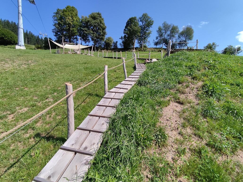 Über die Stiegen kommt man gut wieder an den Start