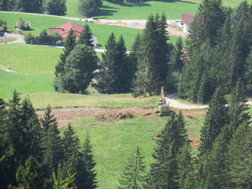 Beschneiungsbau Richtung Choralmbahn