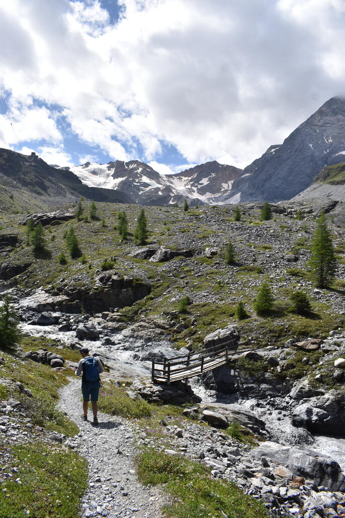 Die schöne Landschaft auf der ehemaligen Gletscherzunge