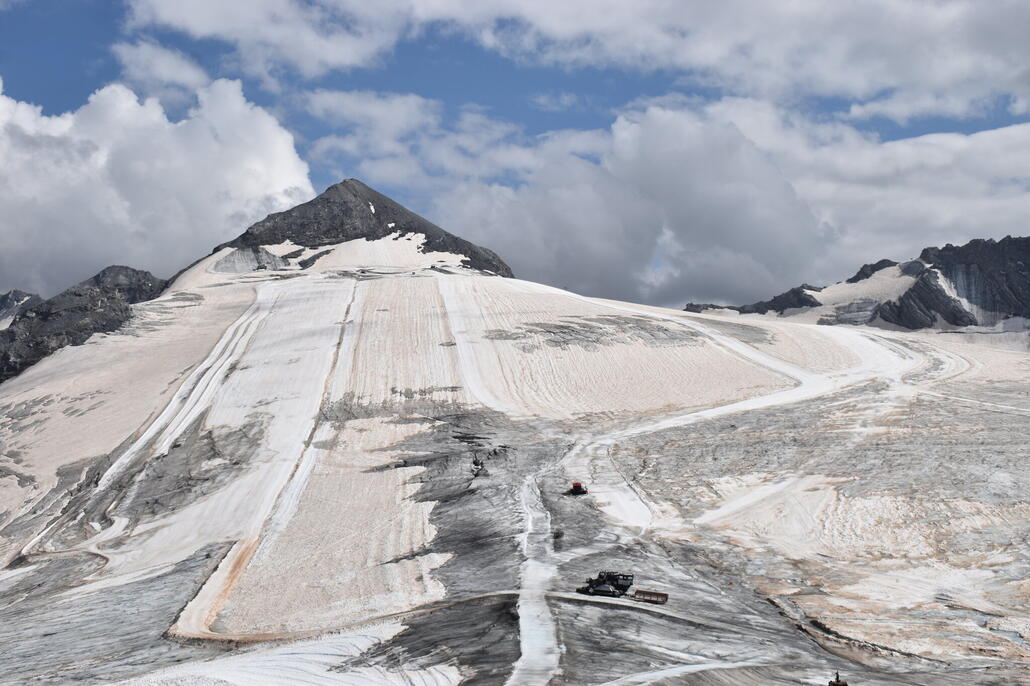 Gletscherskigebiet ohne Geisterlifte