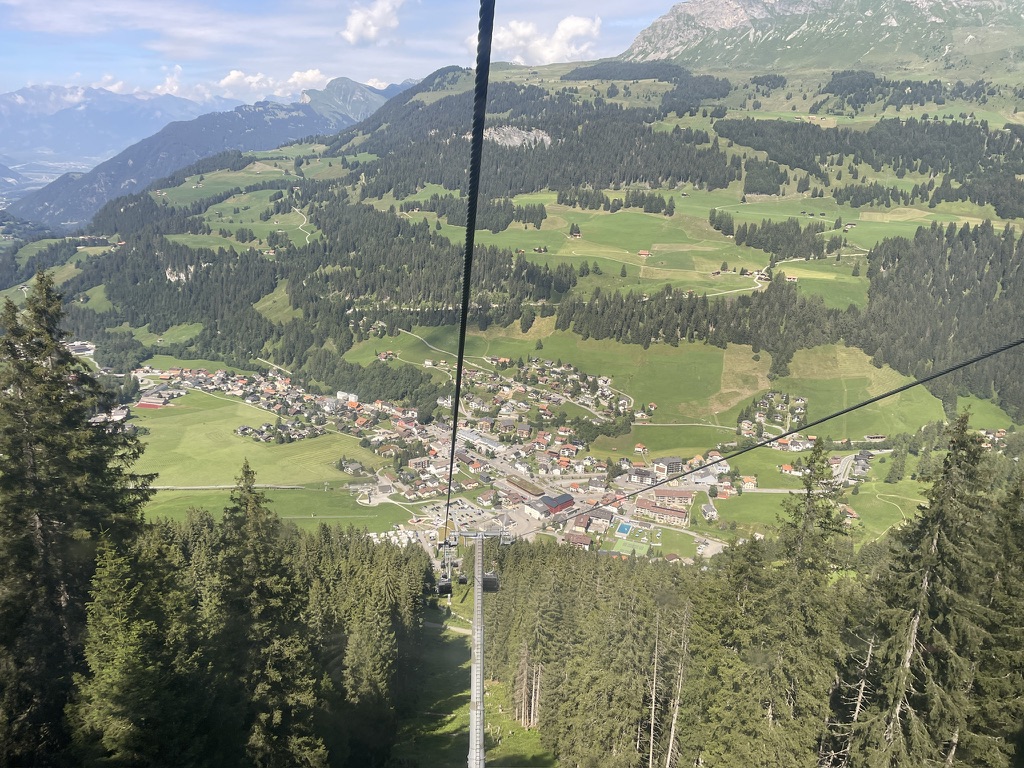 Bergfahrt mit der Gondelbahn von Churwalden nach Heidbüel