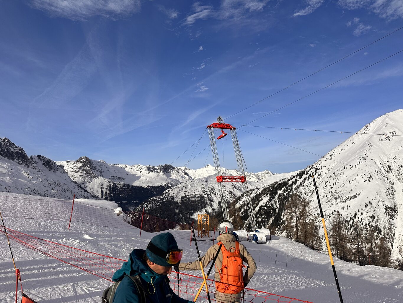 Bauseilbahn. Links war das Stationsgebäude.