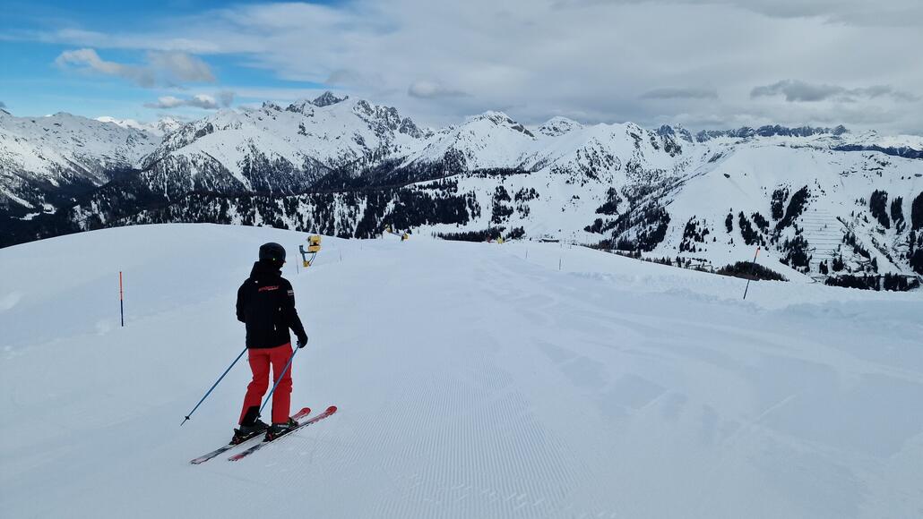 Forumskollege Frans auf der Piste Paradiso, welche sich an diesem Vormittag wirklich paradiesisch präsentierte.