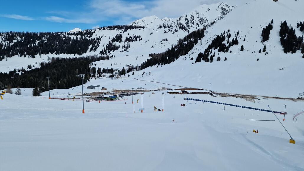 Eine der drei Abfahrtsvarianten zurück zum Ausgangspunkt.