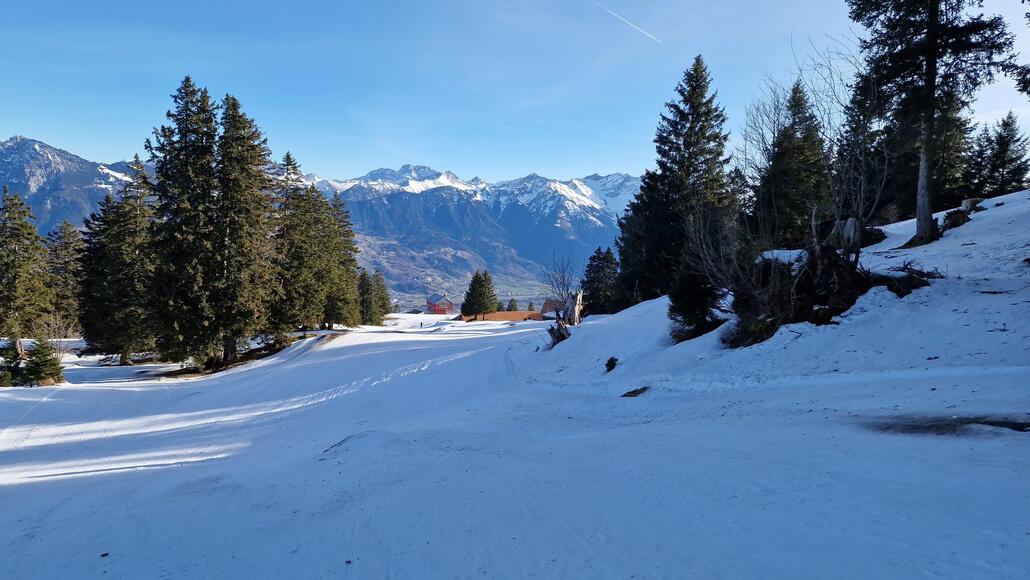 Skifahren auf Naturschnee, mit allen Vor- und Nachteilen, die es mit sich bringt.
