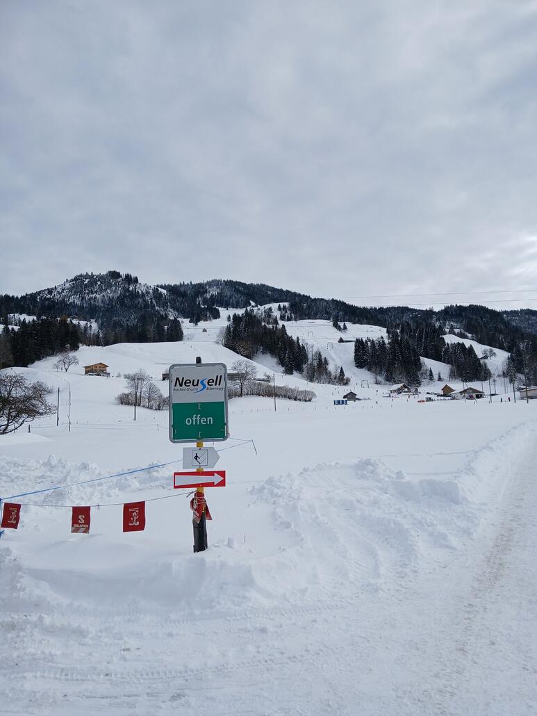 Skilift in der Totalen