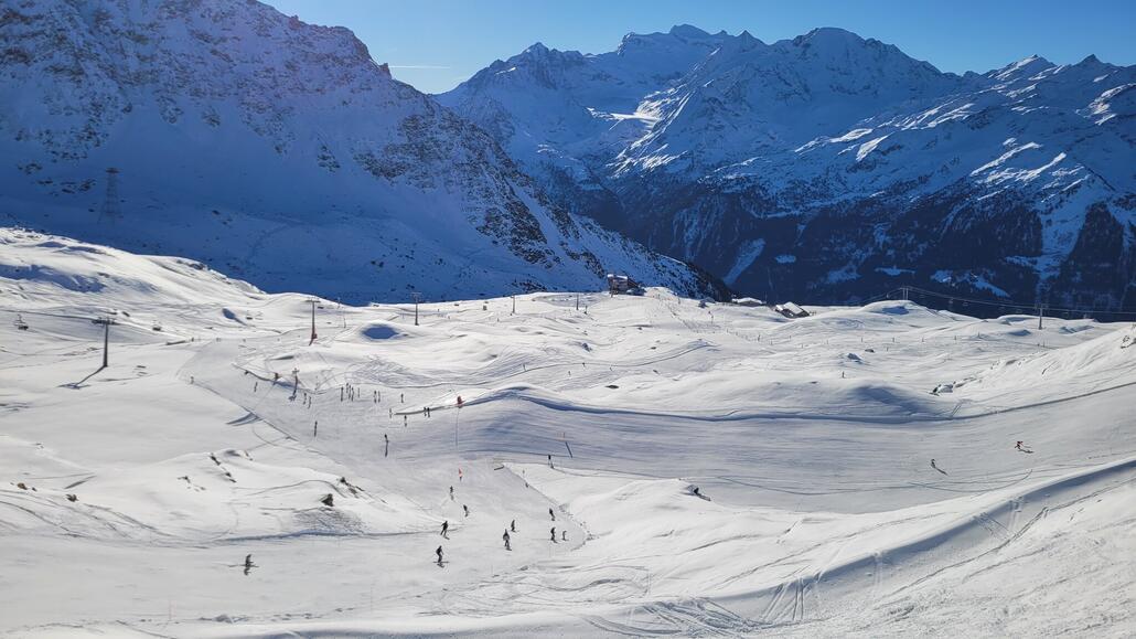 Sprung zum Fontanet-Sektor. Toll zum Carven hier heute.