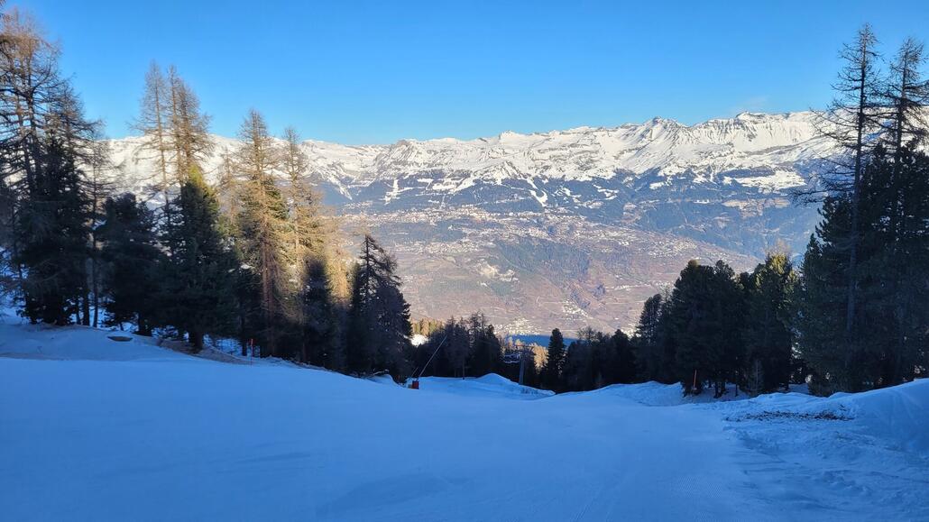 Auf der roten Variante, noch im Schatten. Hier kann man es krachen lassen.