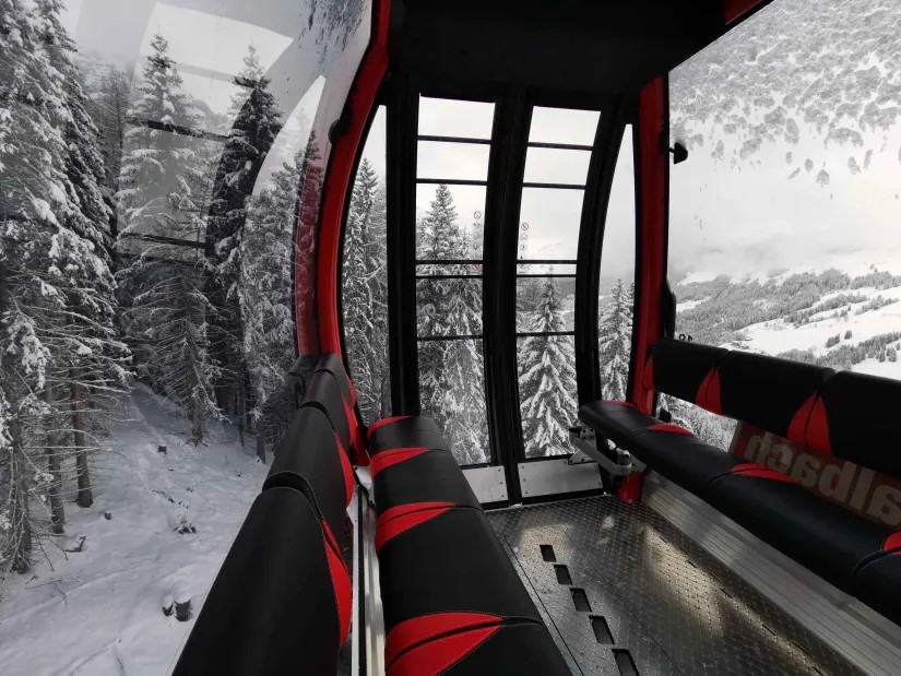 8. Man kann nun endlich auch sitzen. Jedoch hätten sie ruhig die Gondeln türkis einfärben können. Wo ist denn nur der Mut im Marketing geblieben? So hat man eine 1zu1 Kopie der 12er Kogelbahn.