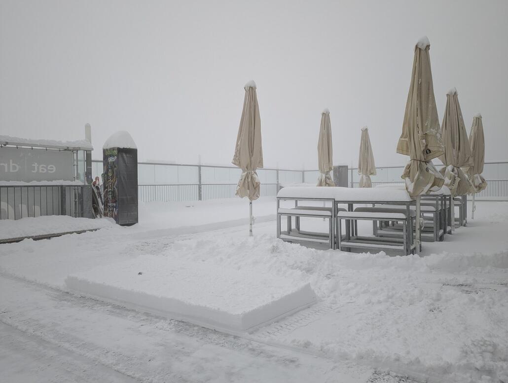 Neuschneemenge Horberg