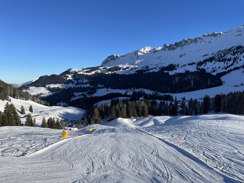 Die 70c am Proschieri konnte ebenfalls überzeugen. Vor allem ist die Piste morgens meistens leer, so auch an diesem Donnerstag.