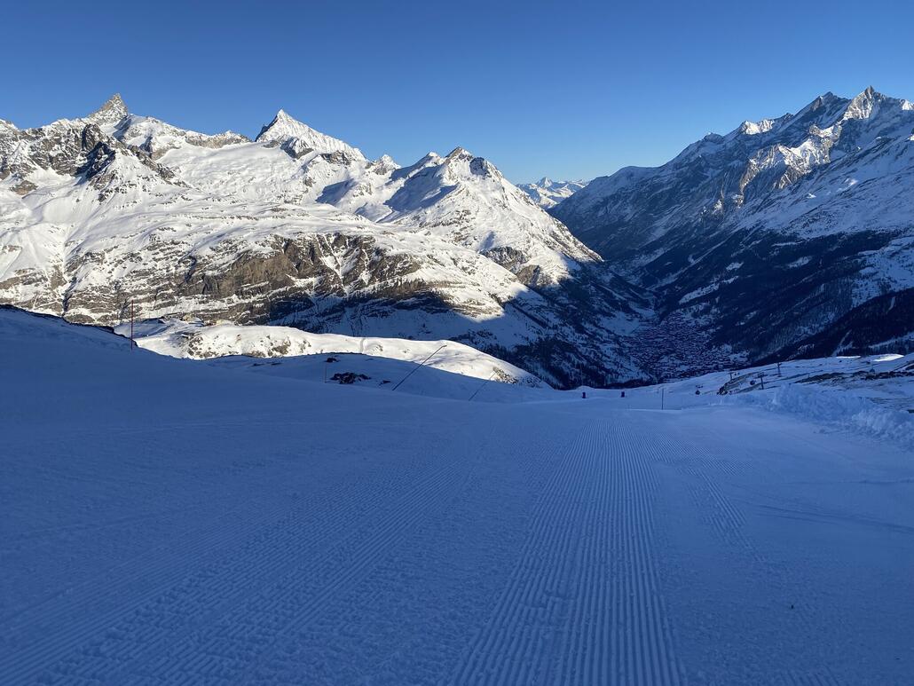 Schusspiste / Garten: Erstbefahrung diese Saison.