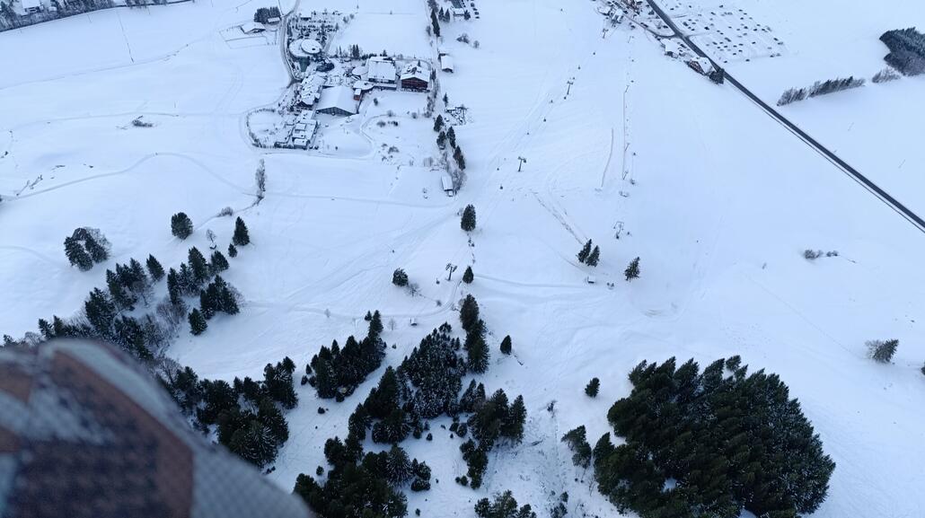 Stationsbereich und Schlepper von oben