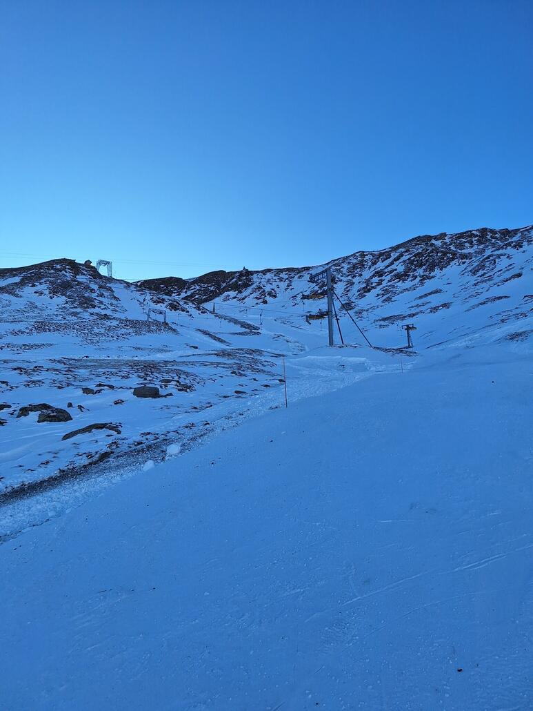 Oberer Bereich des Schlepplifts Laritg.