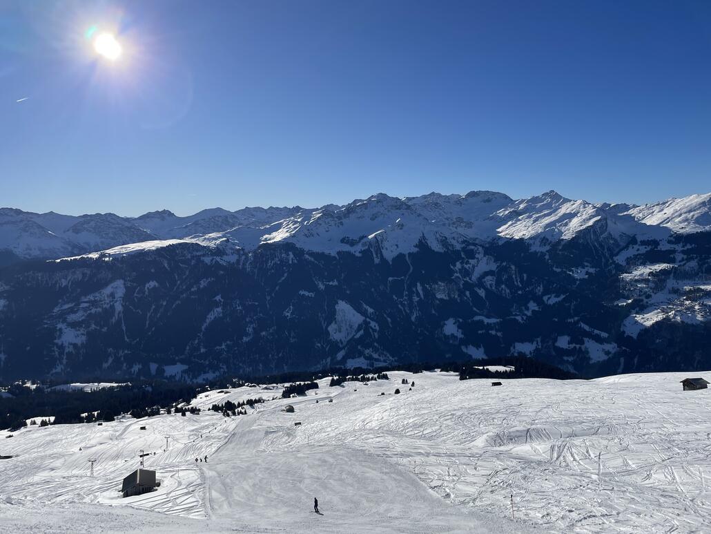 Blick auf die Piste 7