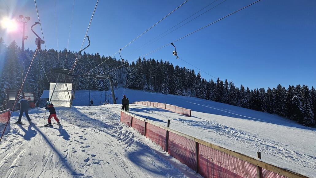 Ausstieg linker Lift und Kurve rechter Lift