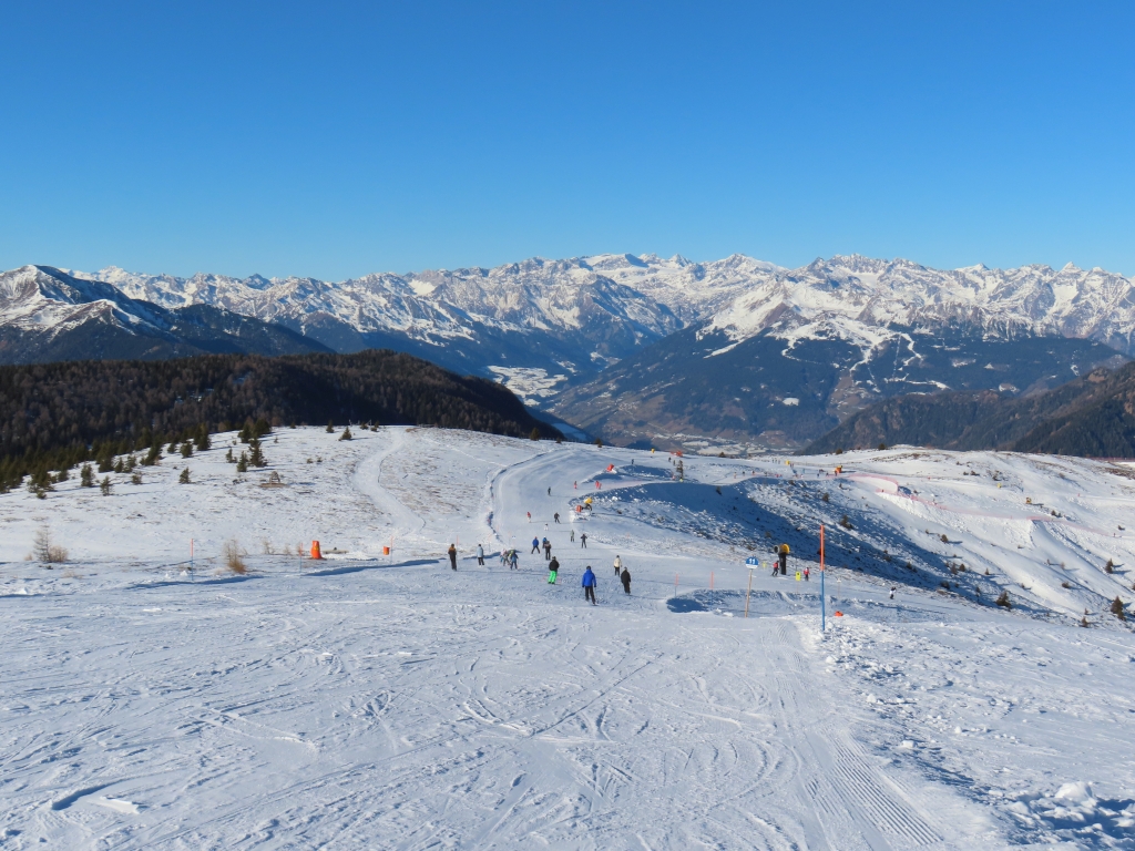 Hier sieht man rechts die Abzweigung zur schwarzen Steinermandl-Abfahrt