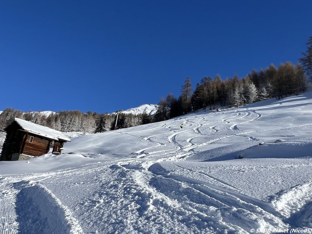 ehemalige Variante schwarze Piste "du Milieu"