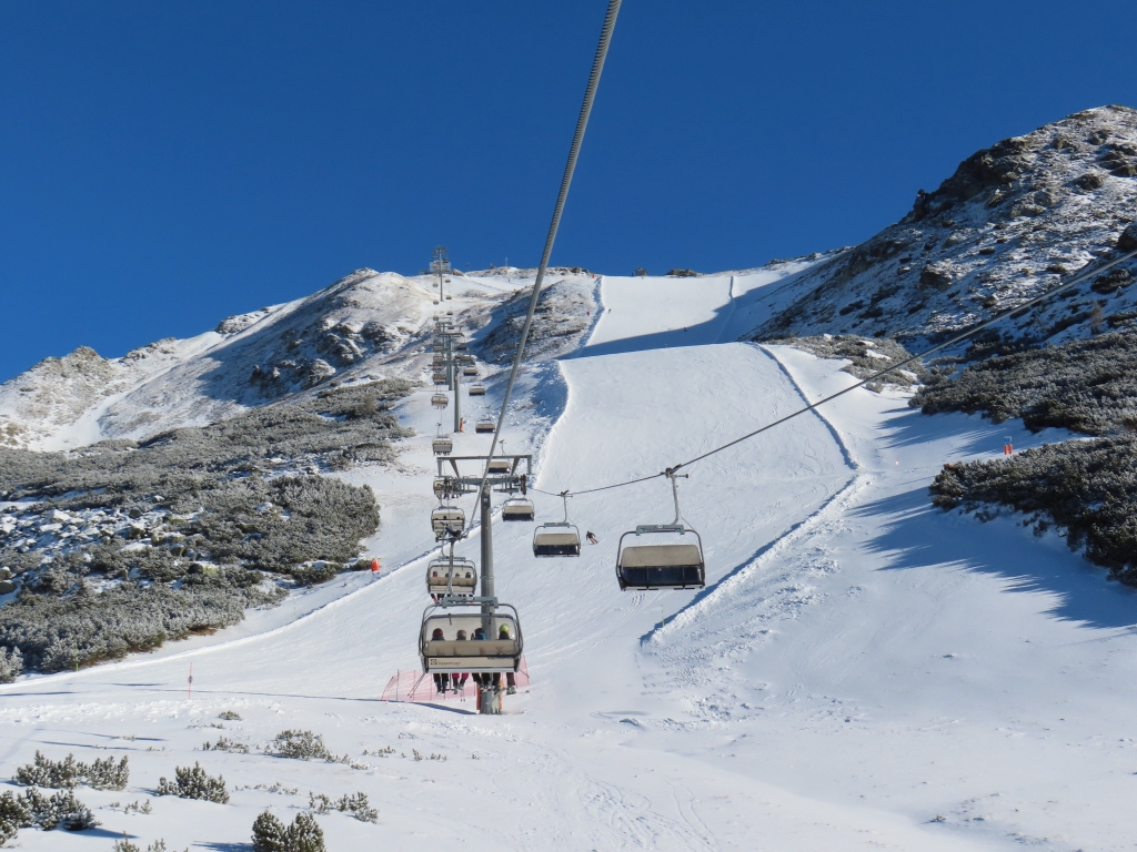 Jochpiste (steilste Piste im Skigebiet)