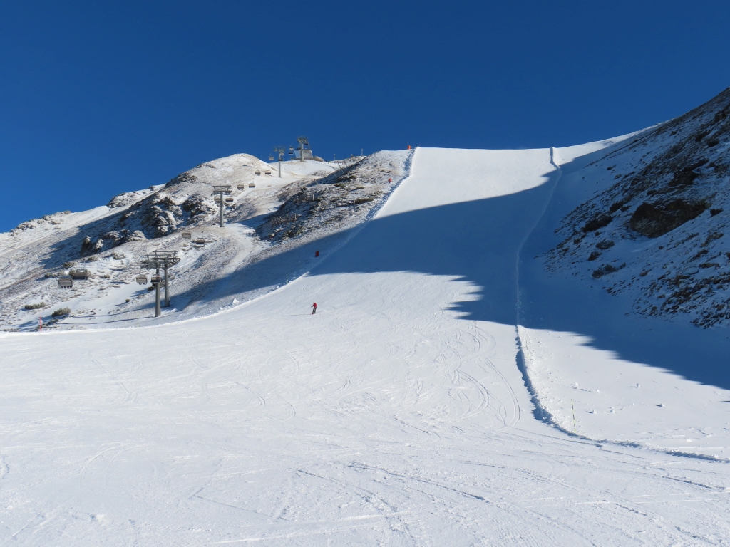 Steilster Hang der Jochpiste