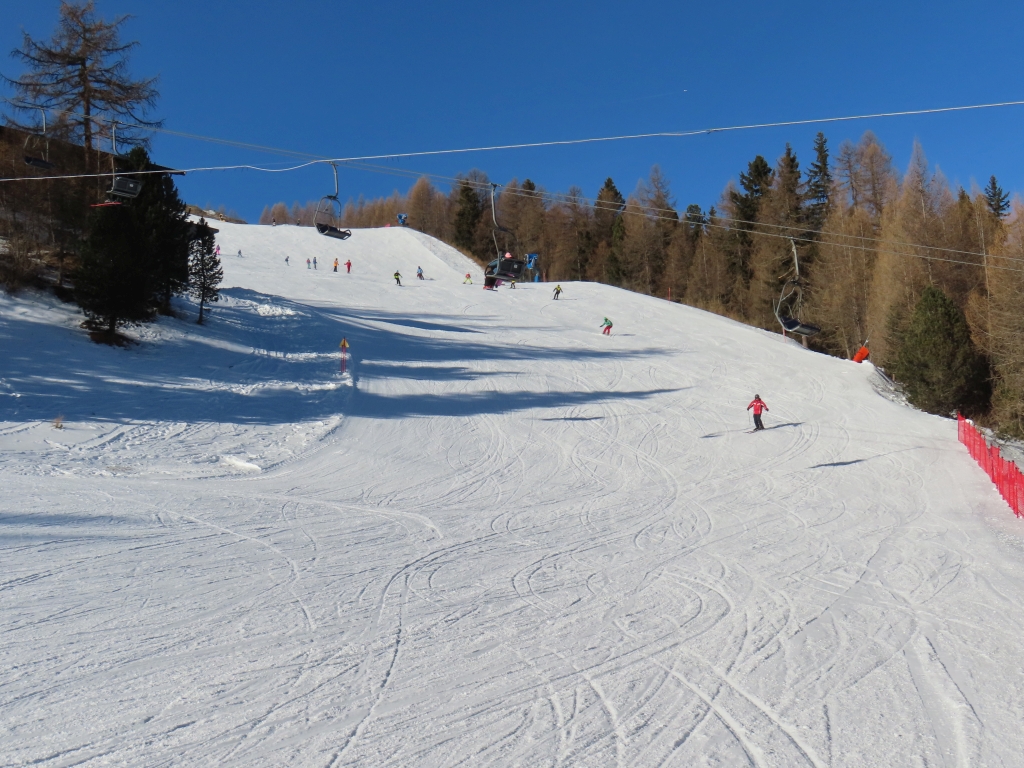 Eine der besseren Piste war heute die Kirchelerpiste, die man wegen der fehlenden 3SB jetzt immer als Fortsetzung zur Asmolpiste nehmen muss.