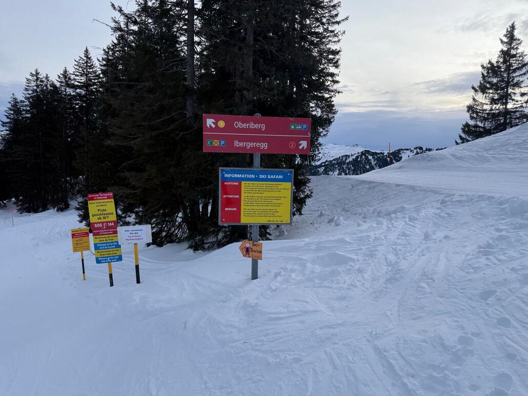 Abzweigung nach Hoch Ybrig