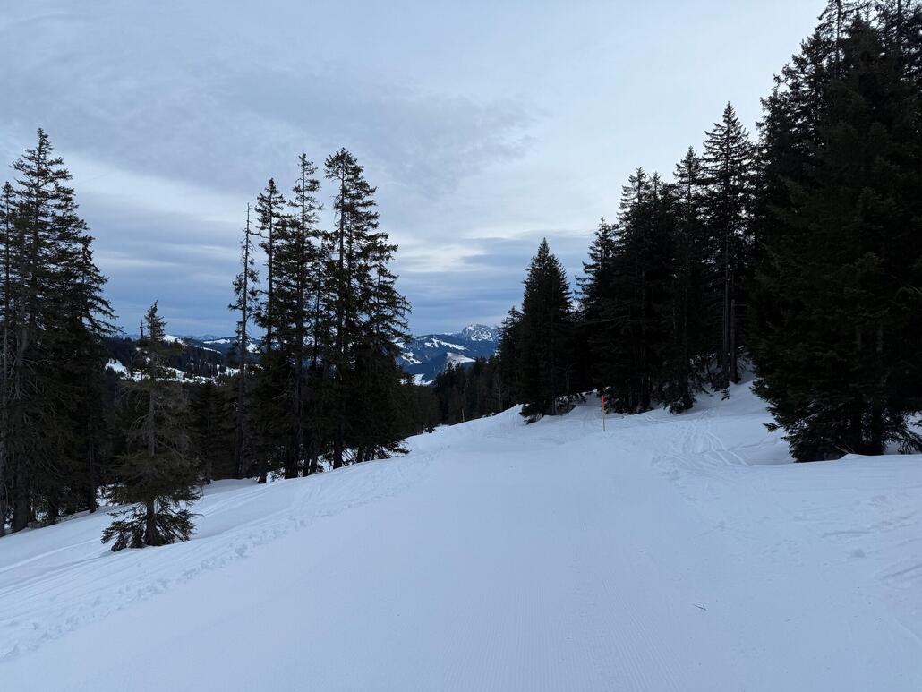 Eine schöne abwechslungsreiche Skiroute...
