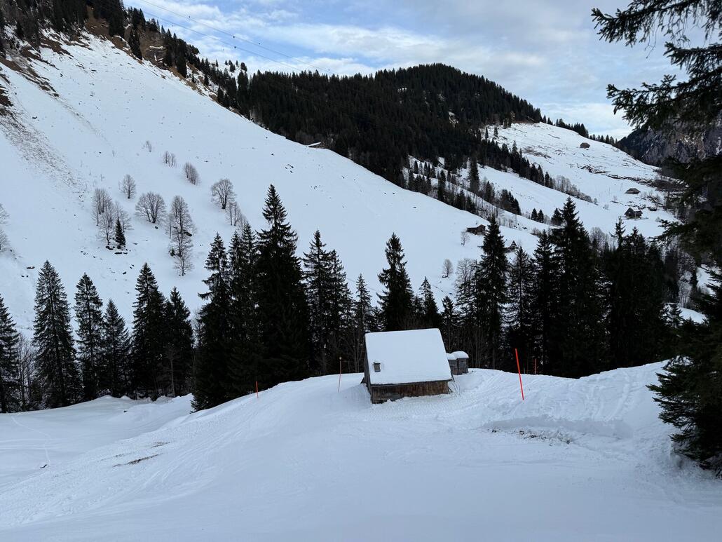 Unteren Teil der Talabfahrt