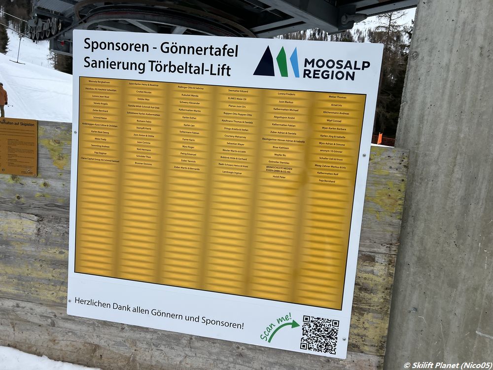 Sponsor Sanierung Törbeltallift