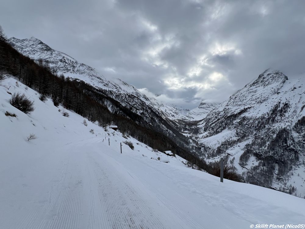 die Strasse La Forclaz - Bréona - Le Tsaté ist präpariert