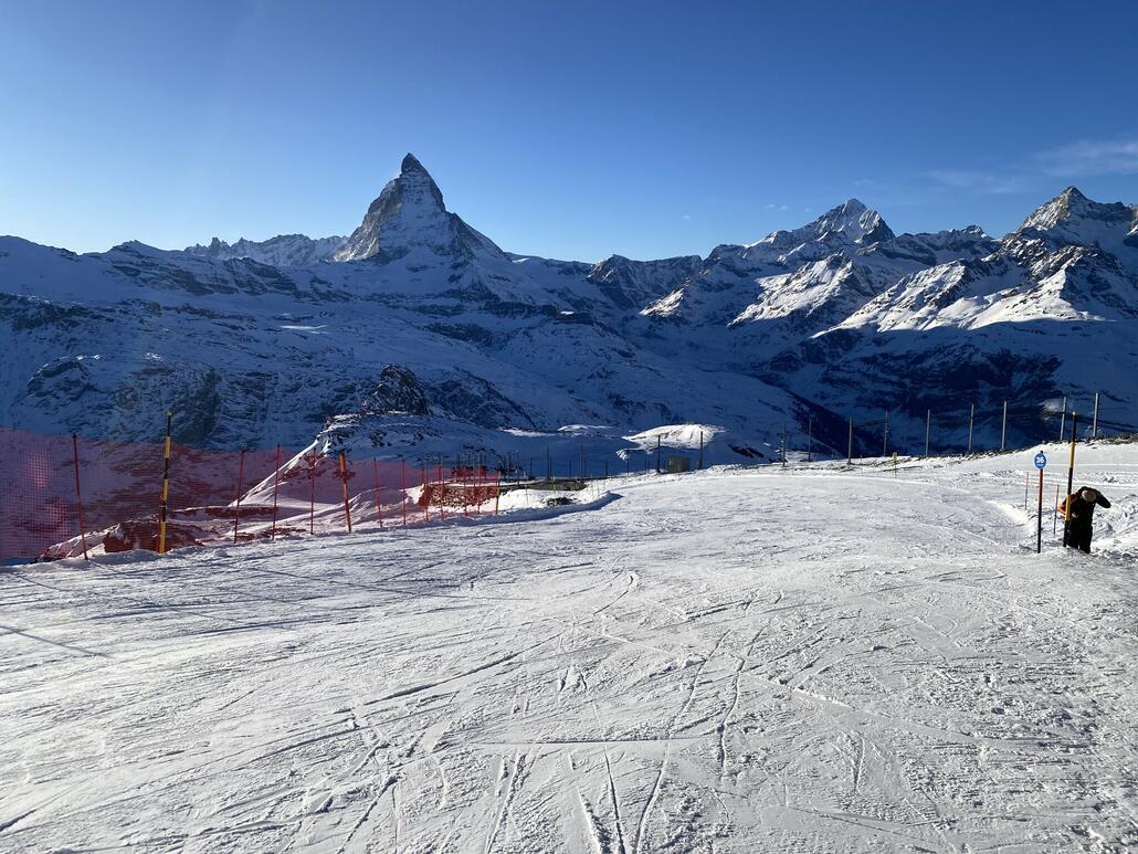 Und dann beschliesst eine letzte Abfahrt vom Gornergrat einen herrlichen Skitag.