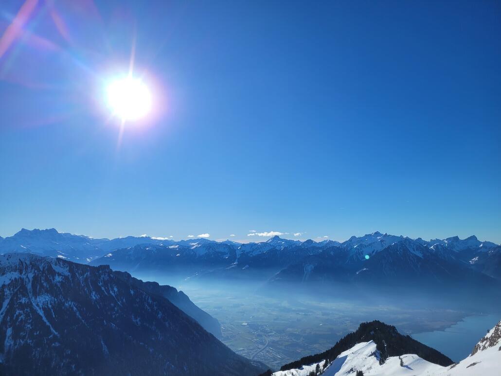 Blick ins Chablais. Schon nicht hässlich hier