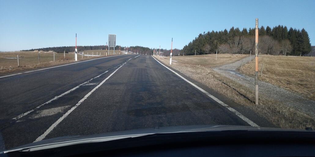 Schneelage am Schauinsland, eher mau.