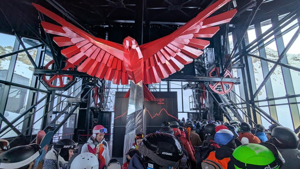 Direkt die zweite Gondel erwischt! Die Bahn öffnet um 10 und pünktlich war ich da!