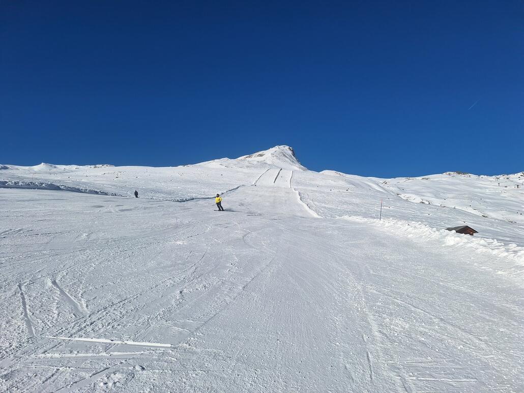 Blaue Piste 21 - Heidipiste<br />Unten ist sie aber sehr gut.