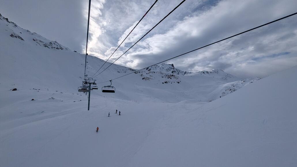 TCS Mottes, die auf den hoch gelegenen Sektor von Valmorel führt (2400m)